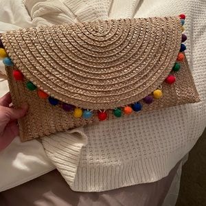 Fun clutch! Nude with colorful detail.